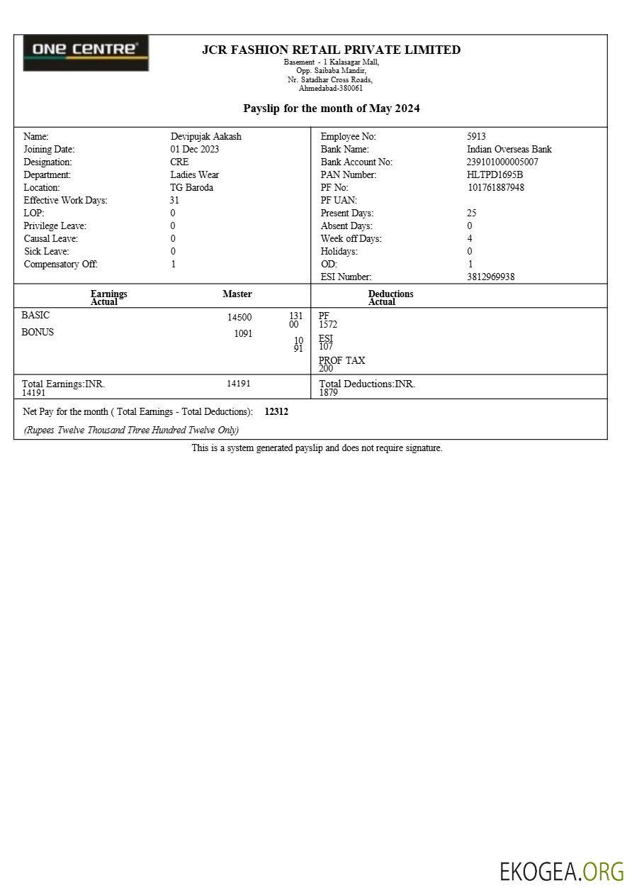 Modèle de fiche de paie JCR Fashion Retail aux formats Word et PDF.pdf, 1